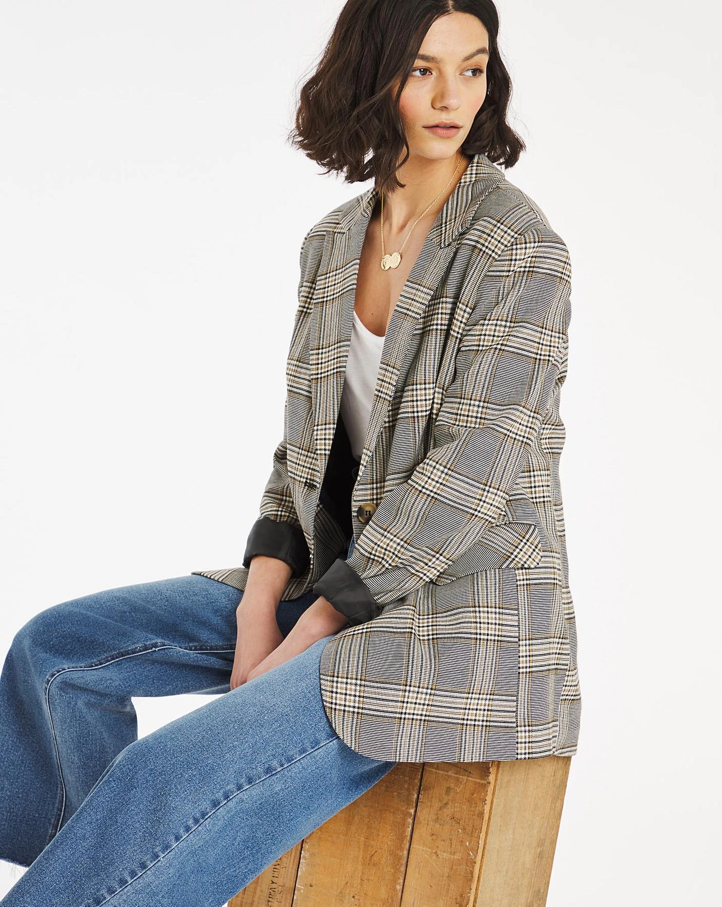 Oversized Check Blazer 1 Oversized Check Blazer