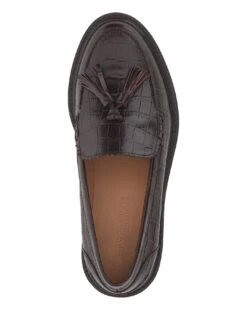 Leather Croc Print Tassel Loafer E Fit -JD Williams Shop v01qp073776s