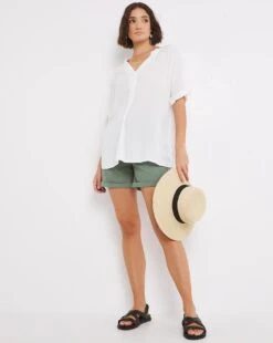 Short Sleeve Crinkle Top -JD Williams Shop w01ch353731w
