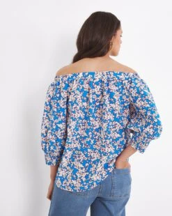 Three Quarter Sleeve Bardot Top 6 Three Quarter Sleeve Bardot Top -JD Williams Shop w01ch554745w