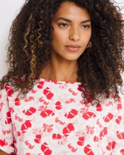 Pink Print Longline Boxy Top -JD Williams Shop w01ch703743w