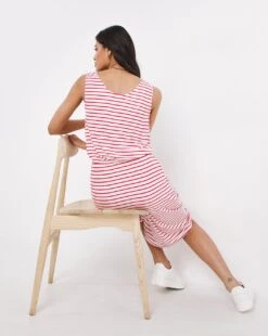 Striped Knee Length Vest Dress -JD Williams Shop w01fh739746w