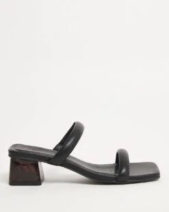 Tortoise Heel Mule Sandal EEE Fit