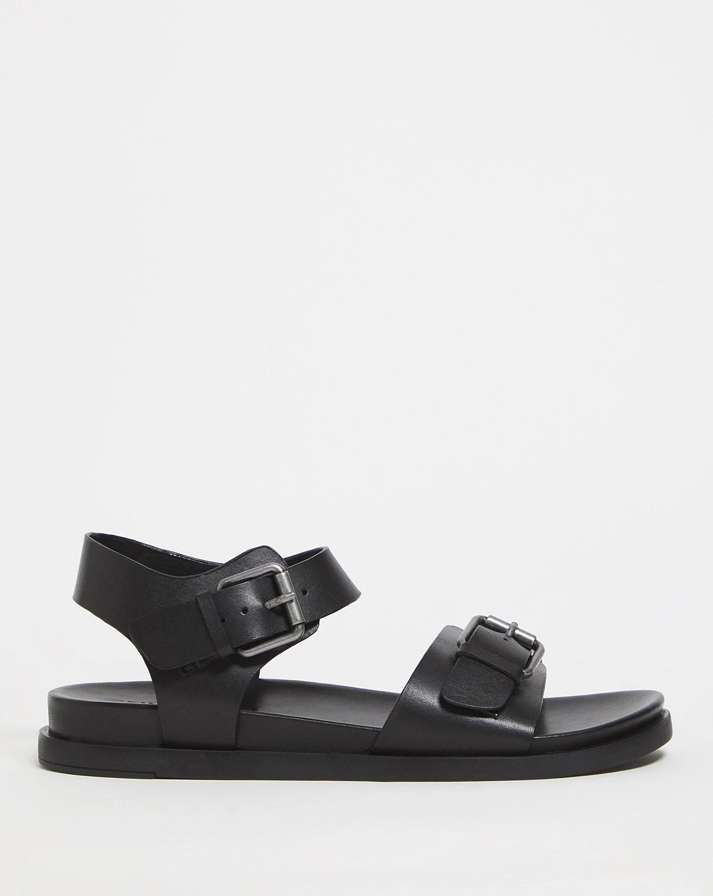 Leather Double Buckle Sandal E Fit 1 Leather Double Buckle Sandal E Fit