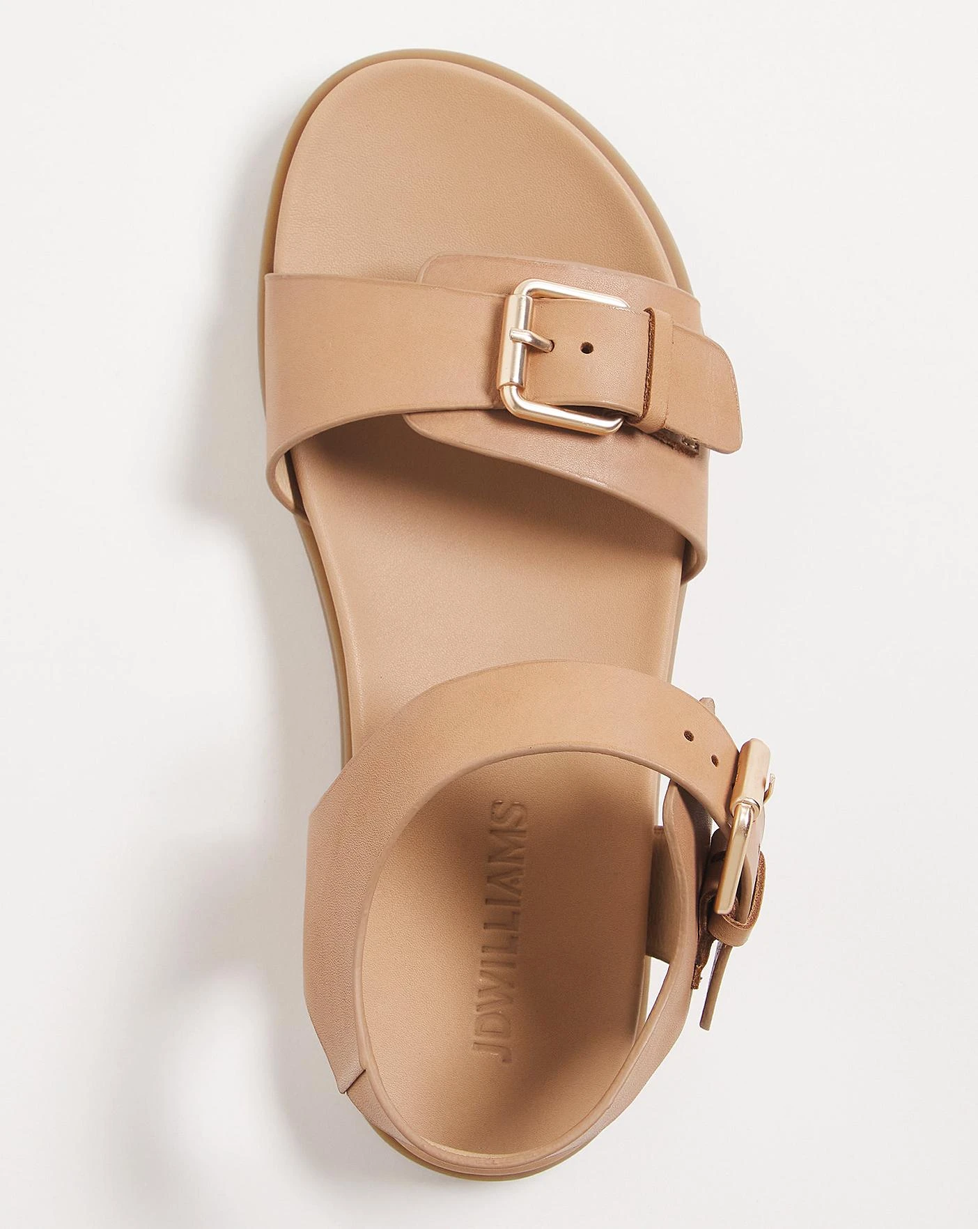 Leather Double Buckle Sandal E Fit 2 Leather Double Buckle Sandal E Fit - Image 2