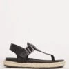 Leather Toe Post Espadrille EEE Fit