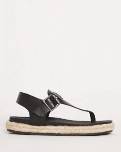 Leather Toe Post Espadrille EEE Fit
