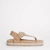 Leather Toe Post Espadrille E Fit