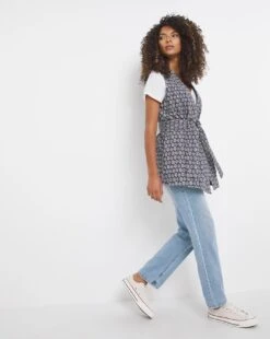 Mono Print Washed Quilted Gilet -JD Williams Shop w01ss686762w