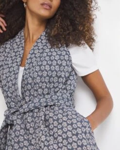 Mono Print Washed Quilted Gilet -JD Williams Shop w01ss686763w