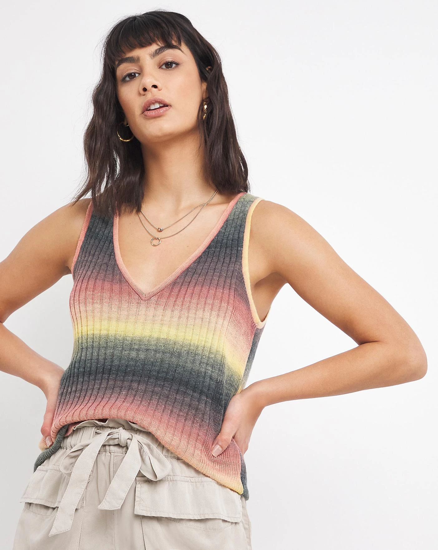 Ribbed Space Dye Vest 2 Ribbed Space Dye Vest - Image 2