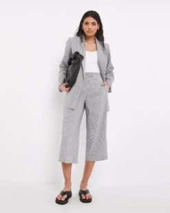 Premium Linen Micro Check Blazer -JD Williams Shop w01zv163745w