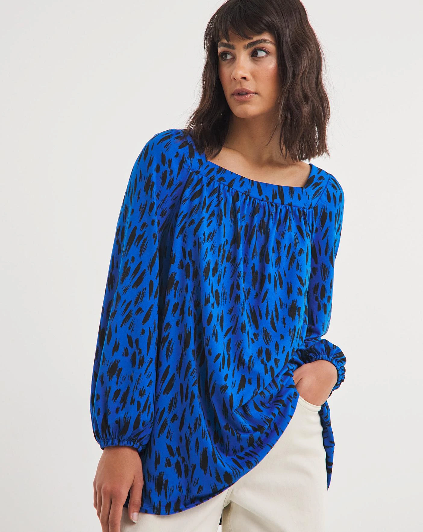 Animal Print Square Neck Swing Top 4 Animal Print Square Neck Swing Top - Image 4