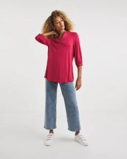 Cimson Jersey V-Neckline Shirt -JD Williams Shop x01ai804731w