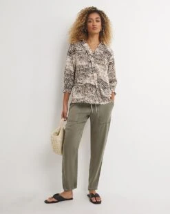 Natural Print Wrap Shirt -JD Williams Shop x01bm202746w