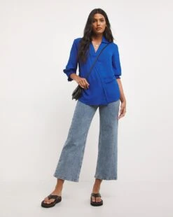 Blue Wrap Shirt -JD Williams Shop x01bm219706w