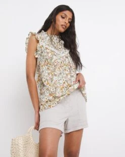 Multi Floral Sleeveless Lace Insert Top 7 Multi Floral Sleeveless Lace Insert Top -JD Williams Shop x01bm252726w