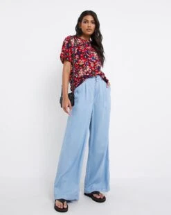 Multi Floral Longline Boxy Top