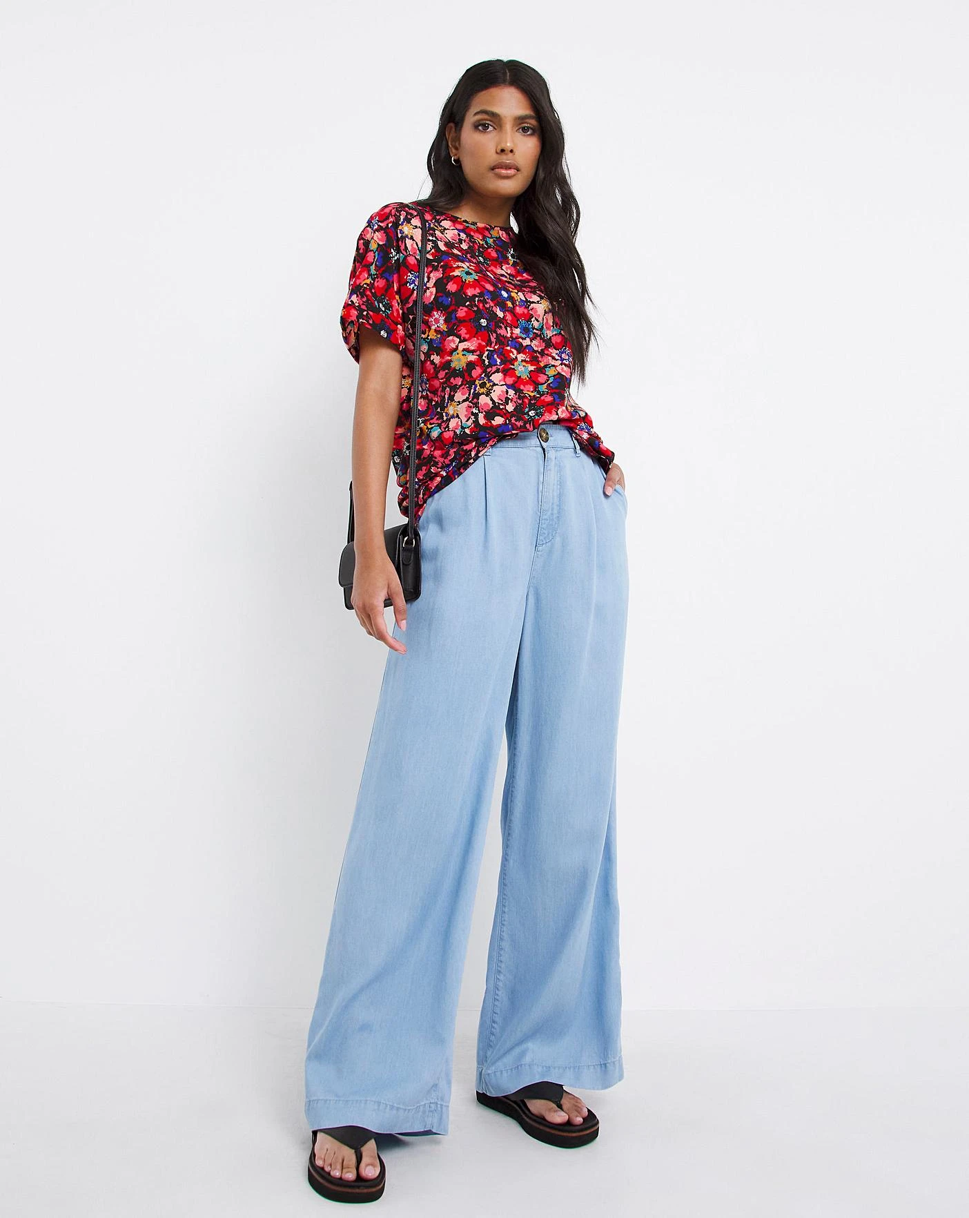 Multi Floral Longline Boxy Top 1 Multi Floral Longline Boxy Top