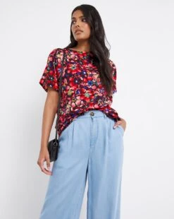 Multi Floral Longline Boxy Top 9 Multi Floral Longline Boxy Top -JD Williams Shop x01bm262728w