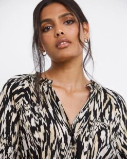 Animal Print Tie Waist Top -JD Williams Shop x01bm582740w