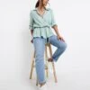 Misty Blue Drawstring Shirt