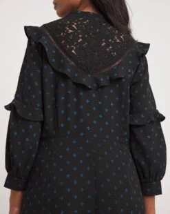 Lace Yoke Frilled Shirt Dress -JD Williams Shop x01fh143742w