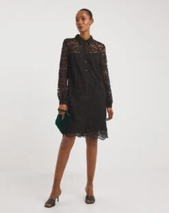 Lace Shirt Dress