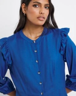 Collarless Pocket Shirt Dress -JD Williams Shop x01fh935751w