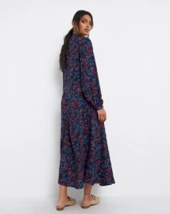Printed Button Front Maxi Shirt Dress -JD Williams Shop x01fh936718w