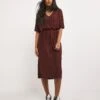 Jersey Plisse Dress