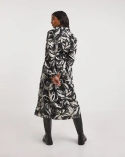 Satin Dobby Floral Wrap Dress -JD Williams Shop x01fh994733w