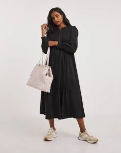 New Improved Tiered Ponte Dress