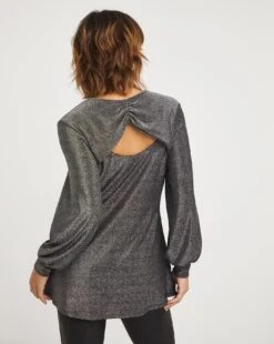 Long Sleeve Cut Out Back Detail Top -JD Williams Shop x01fz464708w