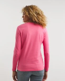 Basic Cotton V-Neck Long Sleeve T-Shirt -JD Williams Shop x01fz937731w