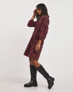 3/4 Sleeve Bubble Crepe Tea Dress -JD Williams Shop x01gh176741w