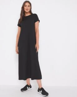 Soft Touch Jersey Midi A-Line Dress -JD Williams Shop x01gh305825w