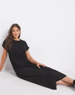 Soft Touch Jersey Midi A-Line Dress