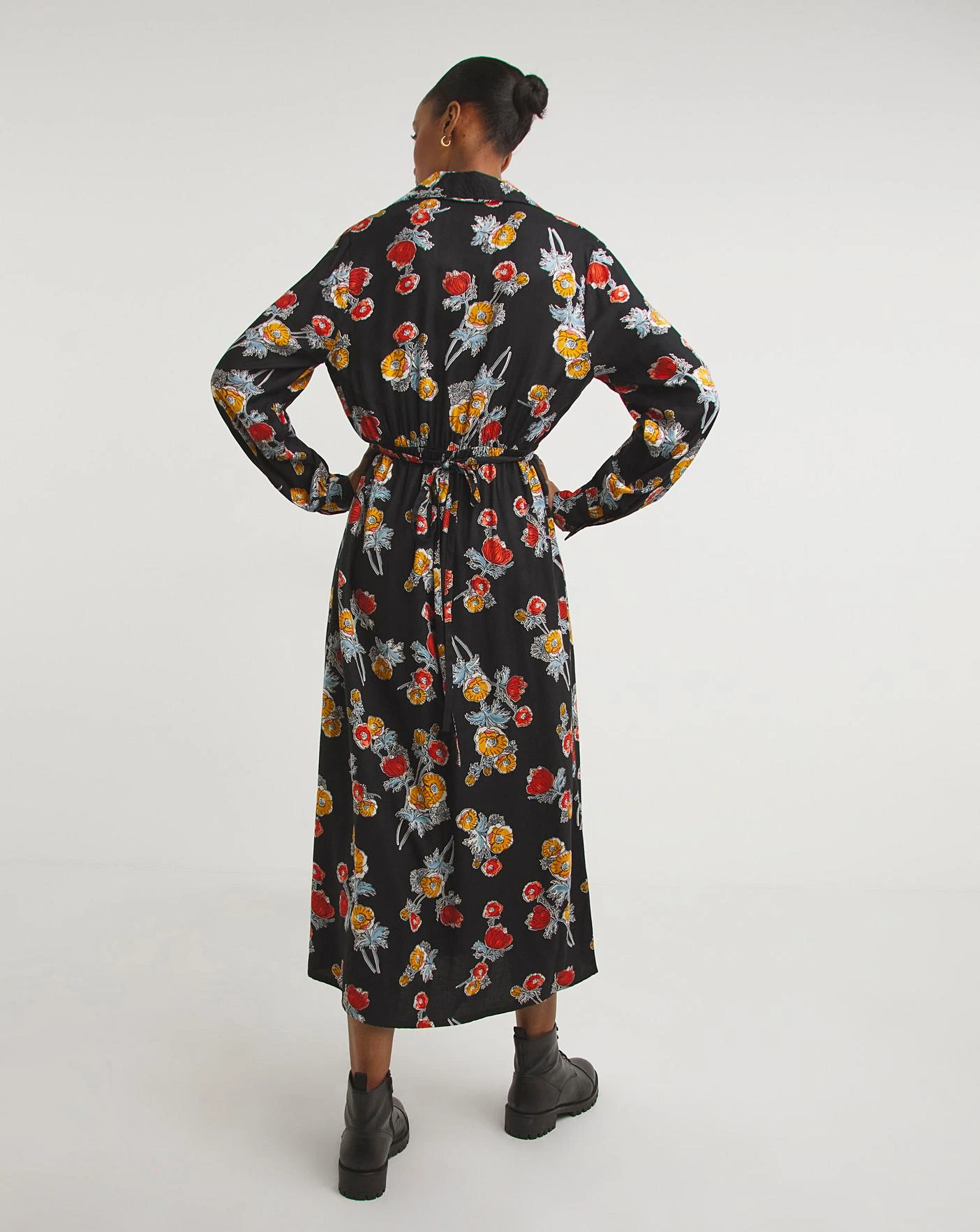 Collared Viscose Midi Tea Dress 3 Collared Viscose Midi Tea Dress - Image 3