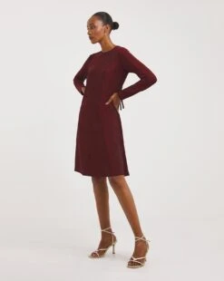 Glitter Swing Dress With Tie Back