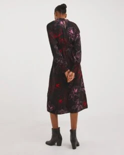 Balloon Sleeve Keyhole Neck Dress -JD Williams Shop x01gh553722w