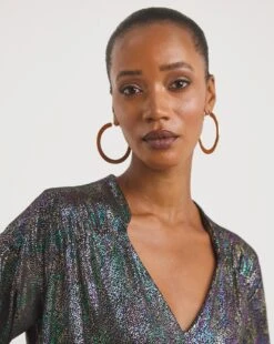 Foil Print Soft Touch Jersey Swing Dress -JD Williams Shop x01gh555747w