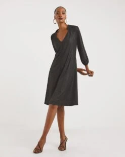 Foil Print Soft Touch Jersey Swing Dress -JD Williams Shop x01gh605746w