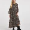 Georgette Button Through Smock Dress