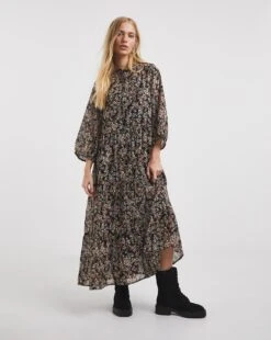 Georgette Button Through Smock Dress