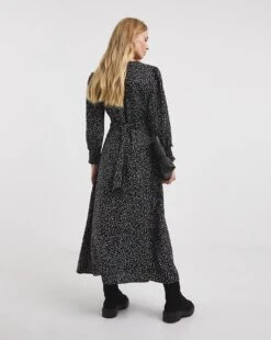 Tie Front Shirred Detail Midi Dress -JD Williams Shop x01gh688731w