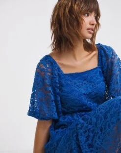 Square Neck Lace Midi Dress -JD Williams Shop x01gh693705w