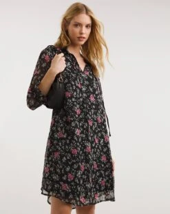 Tie Neck Trapeze Dress -JD Williams Shop x01gh798742w