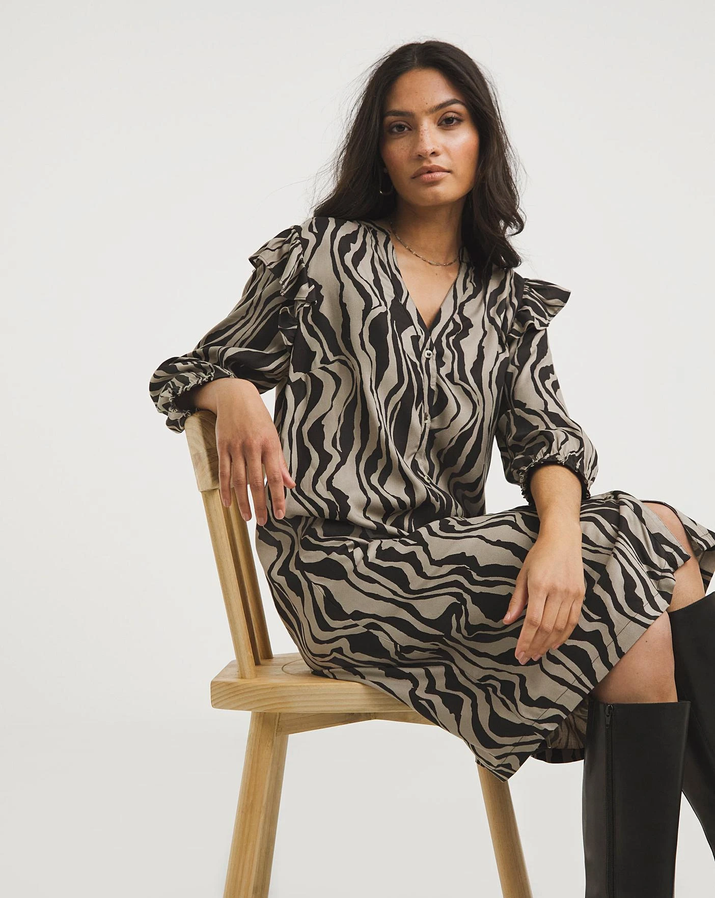 Button Through Viscose Twill Shirt Dress 2 Button Through Viscose Twill Shirt Dress - Image 2