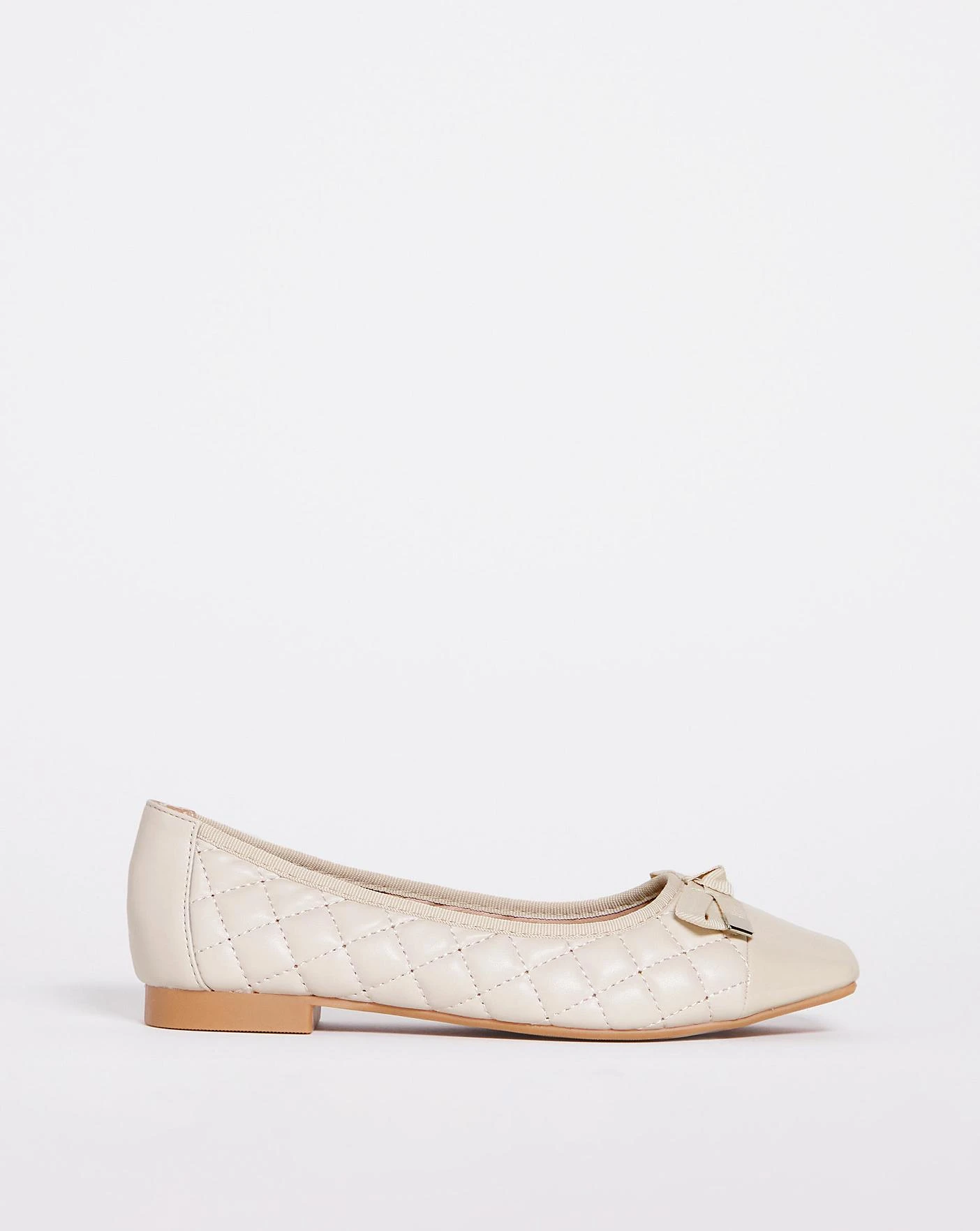 Quilted Square Toe Ballerina EEE Fit 2 Quilted Square Toe Ballerina EEE Fit - Image 2